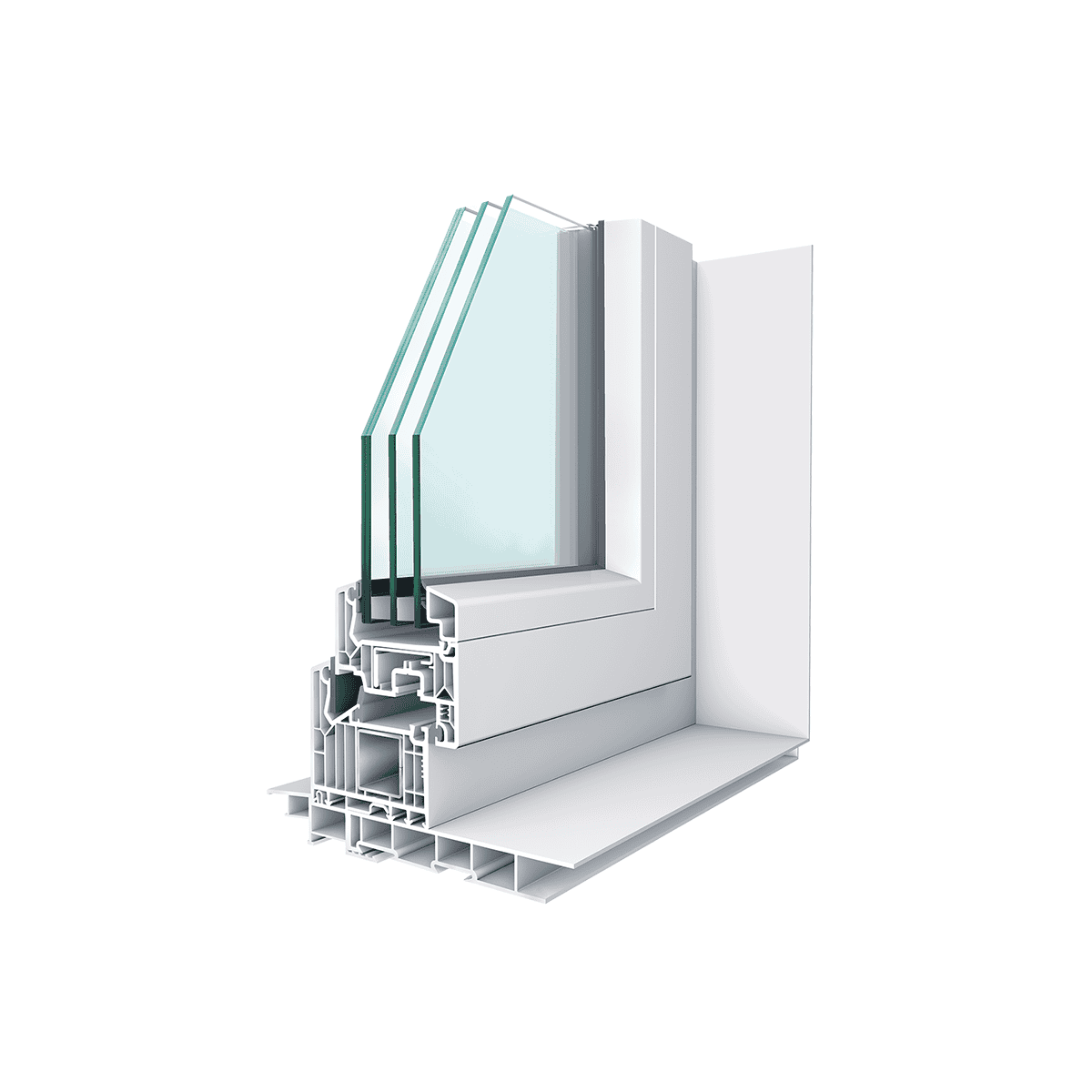 Details kozijnraam Meathermo Aqua met vaste beglazing